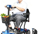 Ultra Light Folding Mobility Scooters for Adults Seniors - 37.5 lbs - 4 Wheel Electric Scooters Airline Cruise Approved for Travel, All Terrain Motorized Scooter, 275 lbs Capacity,