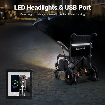 28lbs Ultralight 28 Miles Long Range 100% Carbon Fiber Travel Electric Wheelchairs